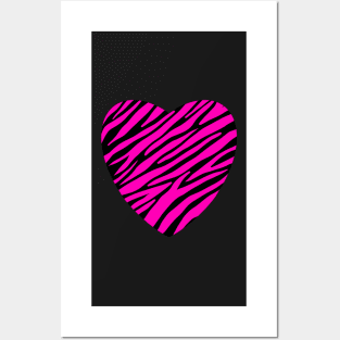 Mcbling Aesthetic Pink Zebra Print Posters and Art